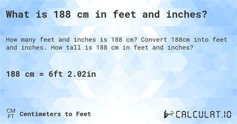 188cm in feet and inches|188 cm in feet and inches